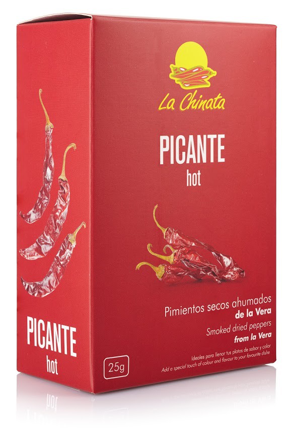 Hot Smoked Dried Peppers "La Chinata" 25g Box
